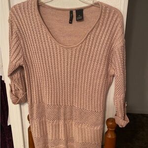 New Directions Metallic Pink Sweater